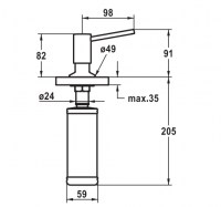 DISPENSADOR JABON LIQUIDO BASIC KWC